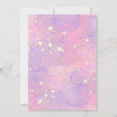 Eenhoorn 3e verjaardag Party Meisje Blush Roze & G Kaart (Achterkant)