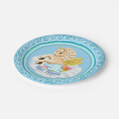 Eenhoorn 4 jaar oude Verjaardag papier borden Papieren Bordje (Gekanteld)