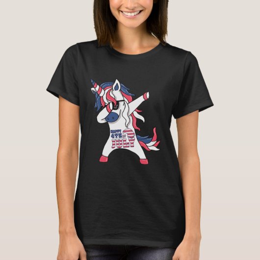 Eenhoorn 4 juli I Onafhankelijkheidsdag Shirt (Voorkant)