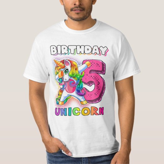 Eenhoorn 5 Dabbing Eenhoorn T-shirt (Voorkant)