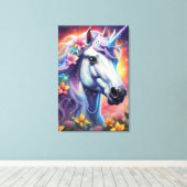 Eenhoorn 61 cm x 91,4 cm canvas afdruk (Insitu (Houten vloer))