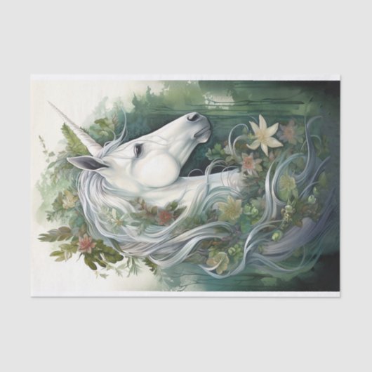 Eenhoorn 6 Decoupage papier (Voorkant)