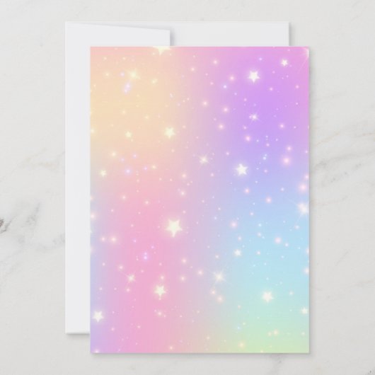 Eenhoorn 6e verjaardag Kleurrijke Bloemen Regenboo Kaart (Achterkant)