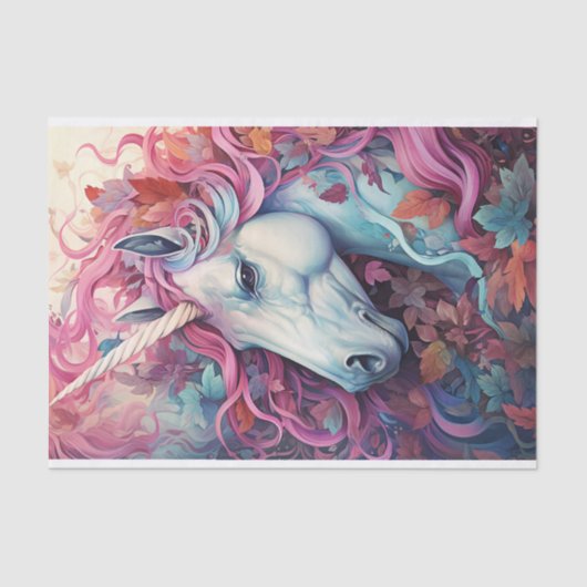 Eenhoorn 8 Decoupage papier (Voorkant)