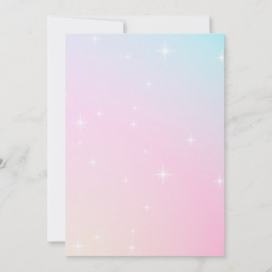 Eenhoorn 8e verjaardag kaart (Achterkant)