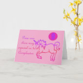 Eenhoorn 9 negen van de Verjaardag van Cumpleaños Kaart (Gele Bloem)