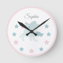 Eenhoorn Aangepaste Naam Cute Roze Blauw 