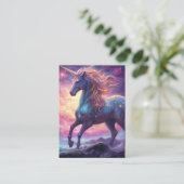 Eenhoorn achtergrond visitekaartje (Staand voorkant)