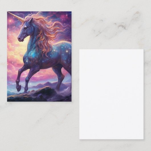Eenhoorn achtergrond visitekaartje (Voorkant / Achterkant)
