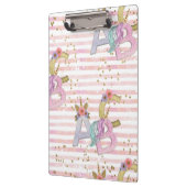 eenhoorn alfabet patroon klembord (Links)