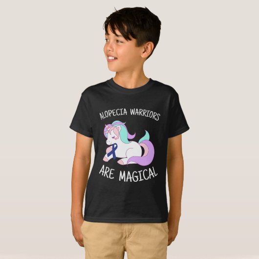 Eenhoorn Alopecia Warrior Gift T-shirt (Voorkant volledig)