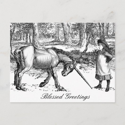 Eenhoorn-ansichtkaart Briefkaart (Voorkant)