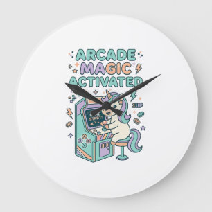 Eenhoorn Arcade Magie Geactiveerde Trendy Product Grote Klok