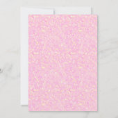 Eenhoorn Baby Douche Uitnodigingen Roze Gouden Een (Achterkant)