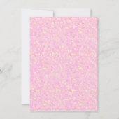 Eenhoorn Baby Douche Uitnodigingen Roze Gouden Een (Achterkant)