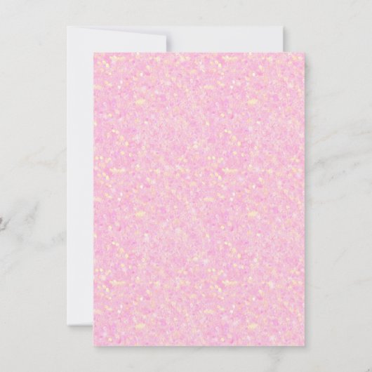 Eenhoorn Baby Douche Uitnodigingen Roze Gouden Een (Achterkant)