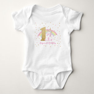 Eenhoorn Baby Girl Bodysuit One Piece 1st Birthday