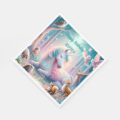 Eenhoorn, Baby/ Kinder, Verjaardag aangepaste naam Servet (Hoek)