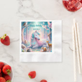 Eenhoorn, Baby/ Kinder, Verjaardag aangepaste naam Servet (Insitu)