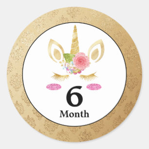Eenhoorn Baby Maand Stickers