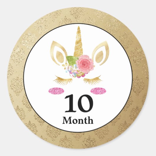 Eenhoorn Baby Maand Stickers (Voorkant)