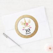 Eenhoorn Baby Maand Stickers (Envelop)