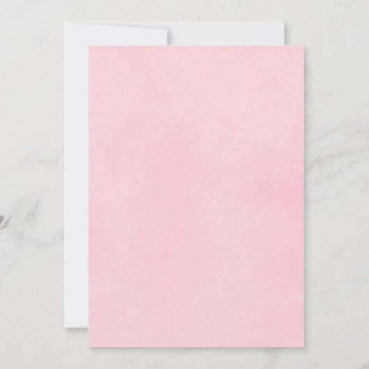 Eenhoorn baby meisje douche uitnodiging (Achterkant)