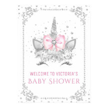 Eenhoorn Baby Shower Bord