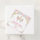Eenhoorn Baby shower dank u voor cadeau Labels (In situ)