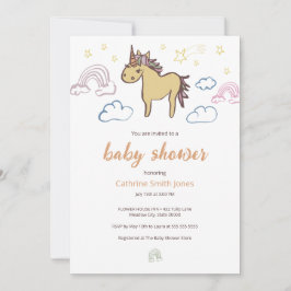 Eenhoorn Baby shower geslachtsneutraal Kaart