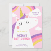 Eenhoorn baby shower kaart (Voorkant)