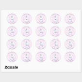 Eenhoorn Baby shower Magisch Ronde Sticker (Vel)