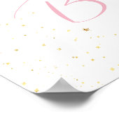 Eenhoorn baby shower meisje douche welkom teken poster (Hoek)