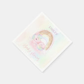 Eenhoorn Baby shower pastel regenboog papier serve Servet (Hoek)
