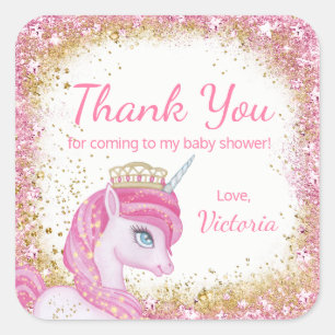 Eenhoorn Baby shower Stickers