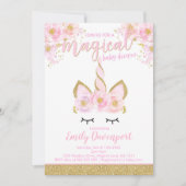 Eenhoorn Baby shower Uitnodiging Magisch Baby show (Voorkant)