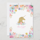 Eenhoorn Baby shower Uitnodiging Magisch Baby show (Achterkant)