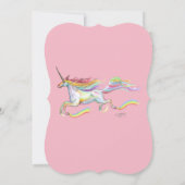 Eenhoorn Baby shower Uitnodiging Rainbow Custom Pi (Achterkant)