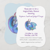 Eenhoorn Baby shower Uitnodiging Rainbow Custom Pi (Voorkant / Achterkant)