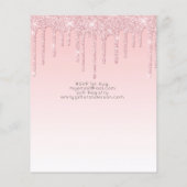 Eenhoorn Baby shower Uitnodiging Roze Meisjes Scha (Achterkant)