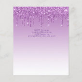 Eenhoorn Baby shower Uitnodiging Roze Meisjes Scha (Achterkant)