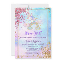 Eenhoorn Baby Shower Uitnodigingen