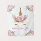 Eenhoorn Baby Shower Verjaardagsfeest Banner Muurk Wandkleed (Voorkant)