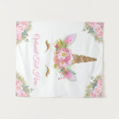 Eenhoorn Baby Shower Verjaardagsfeest Banner Muurk Wandkleed (Voorkant (horizontaal))