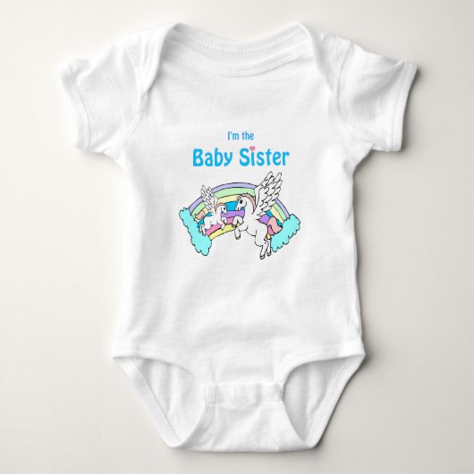 Eenhoorn baby zus romper (Voorkant)