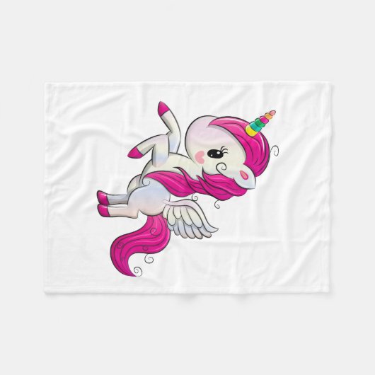 eenhoorn babydeken fleece deken (Voorkant (Horizontaal))