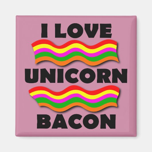 Eenhoorn Bacon Grappige Koelkastmagneet Koelkast Magneet (Voorkant)