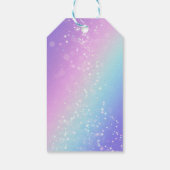 Eenhoorn Ballerina 4e Verjaardag Bedankt Cadeaulabel (Achterkant)