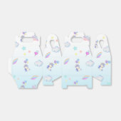 Eenhoorn ballon regenboog gradiënt verjaardagsfees bedankdoosjes (Uitgevouwen)