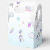 Eenhoorn ballon regenboog gradiënt verjaardagsfees bedankdoosjes (Geopend)